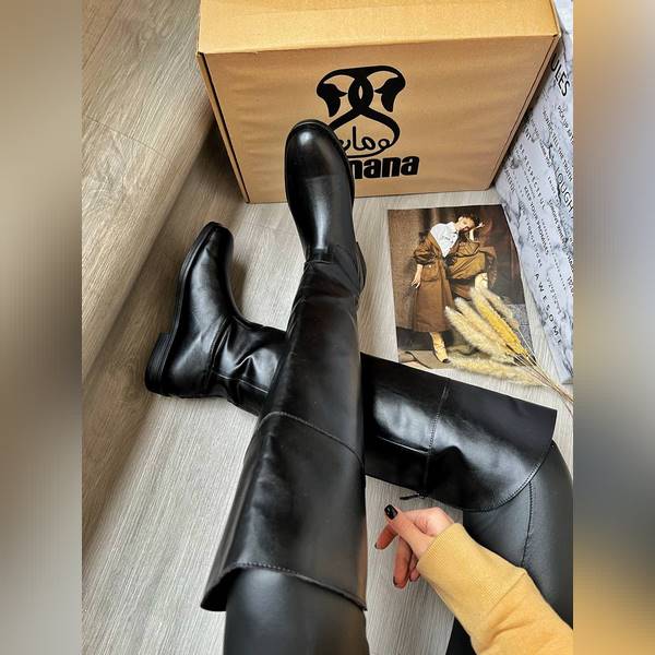 بوت بالای زانو پشت زیپ _ 1321