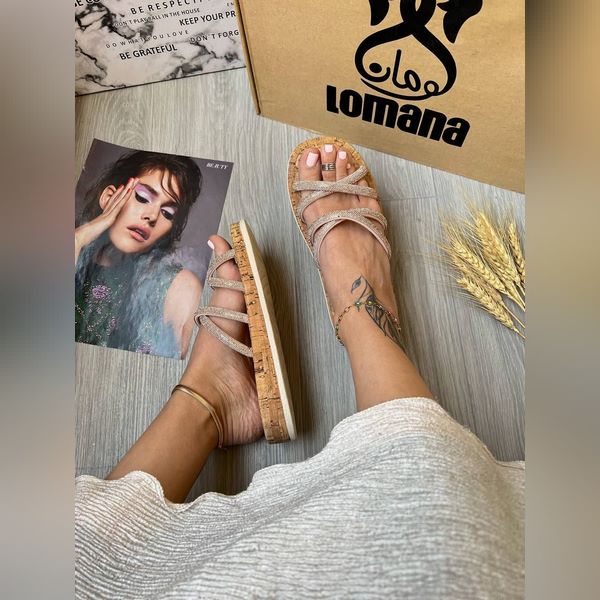 اسلیپر ضربدری ۲ بند نگینی _ 1406