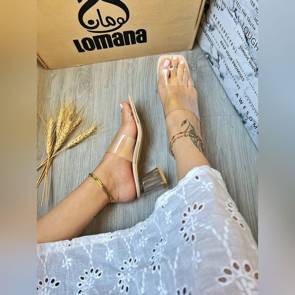 صندل پاشنه پشت باز طلقی _ 1427