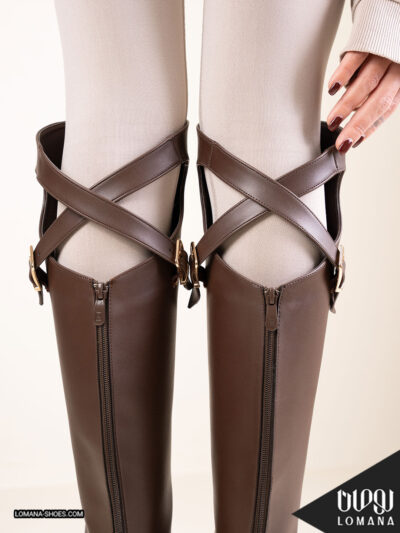 بوت بلند پشت ضربدری لومانا - کد 2464