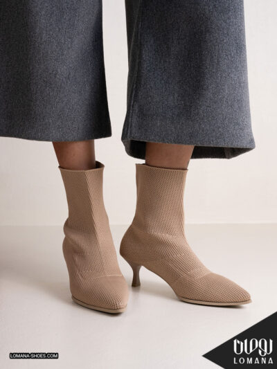 نیم بوت پاشنه بافتی کشی لومانا - کد 2518