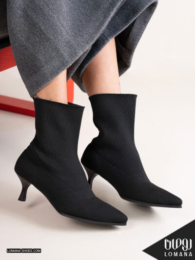 نیم بوت پاشنه بافتی کشی لومانا - کد 2518