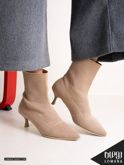 نیم بوت پاشنه بافتی کشی لومانا - کد 2518