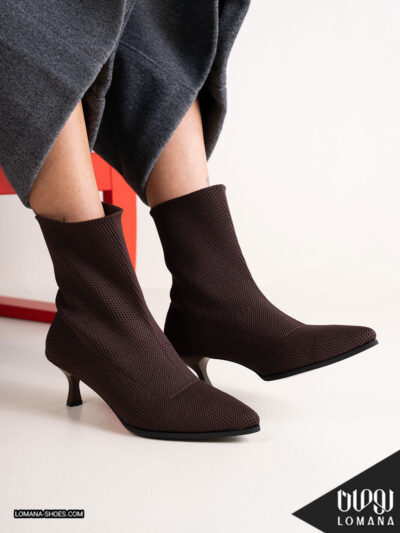 نیم بوت پاشنه بافتی کشی لومانا - کد 2518