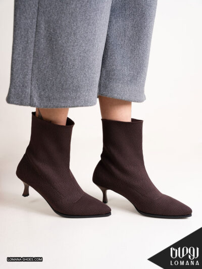 نیم بوت پاشنه بافتی کشی لومانا - کد 2518