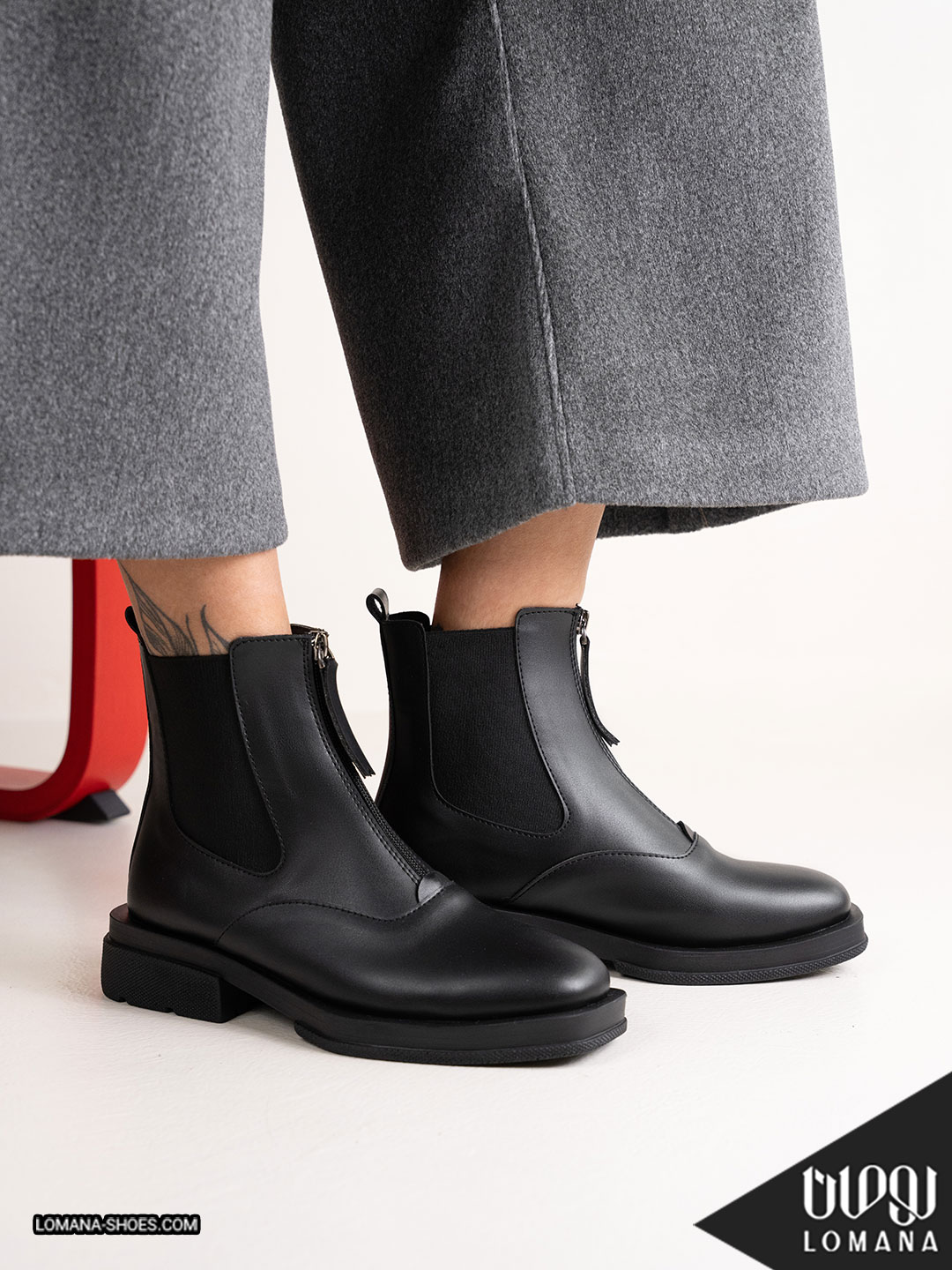 بوت وارداتی جلو زیپ لومانا - کد 2519