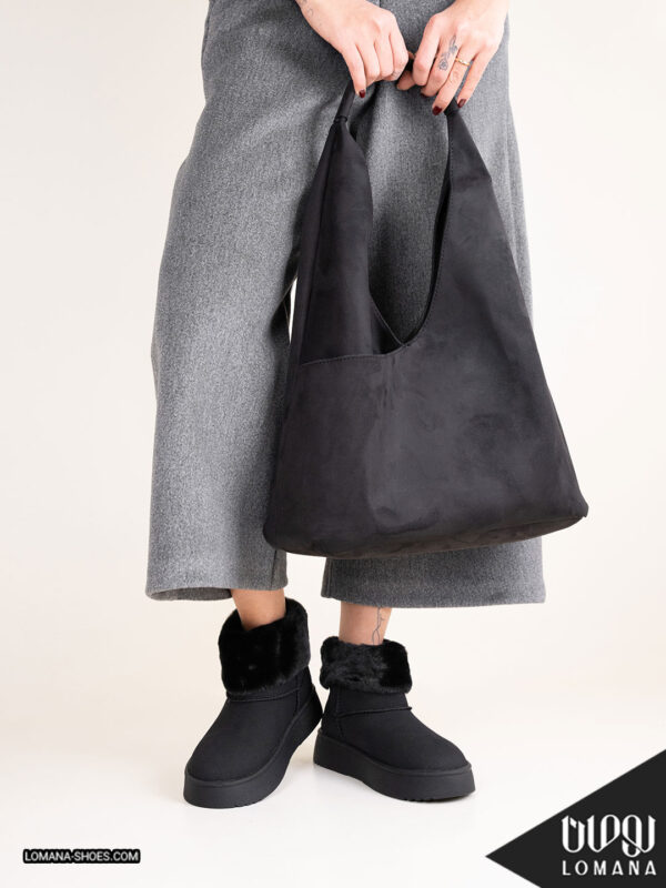 ست کیف هفتی و بوت آگ کلاسیک خزدار لومانا - کد 2595