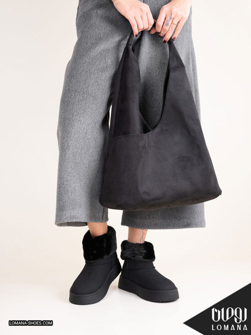 ست کیف هفتی و بوت آگ کلاسیک خزدار لومانا - کد 2595