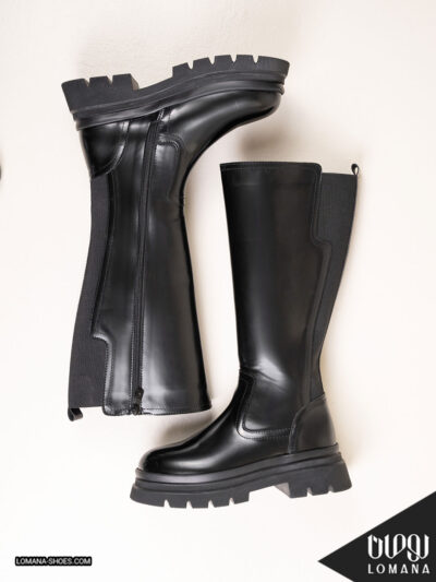 بوت بلند ورنی کشی لومانا - کد 2609