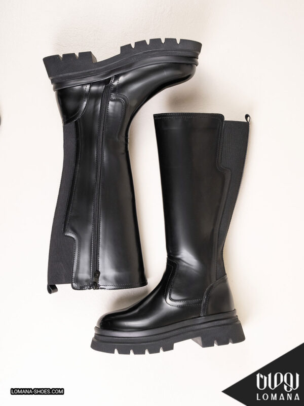 بوت بلند ورنی کشی لومانا - کد 2609