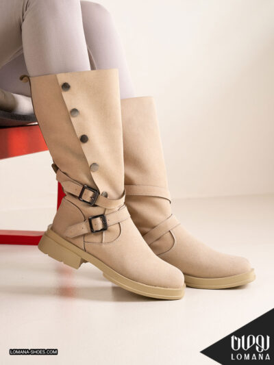 بوت بلند دکمه ای لومانا - کد 2664
