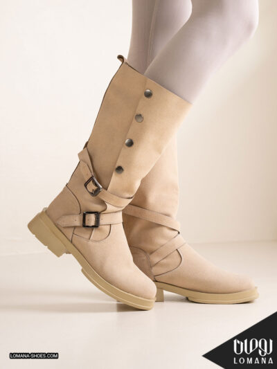 بوت بلند دکمه ای لومانا - کد 2664
