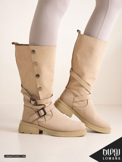 بوت بلند دکمه ای لومانا - کد 2664
