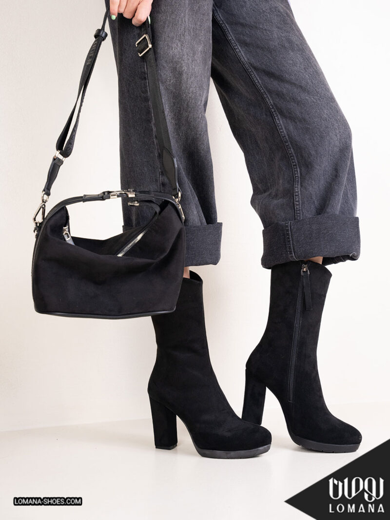 ست کیف اشبالت بالاسگک و بوت وارداتی لژدار تونلی لومانا - کد 2657