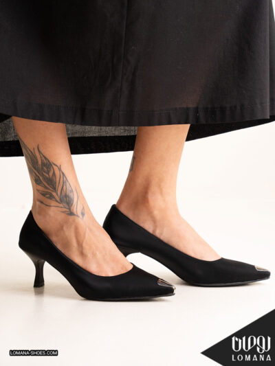 کفش پاشنه جلو فلزی لومانا - کد 2694