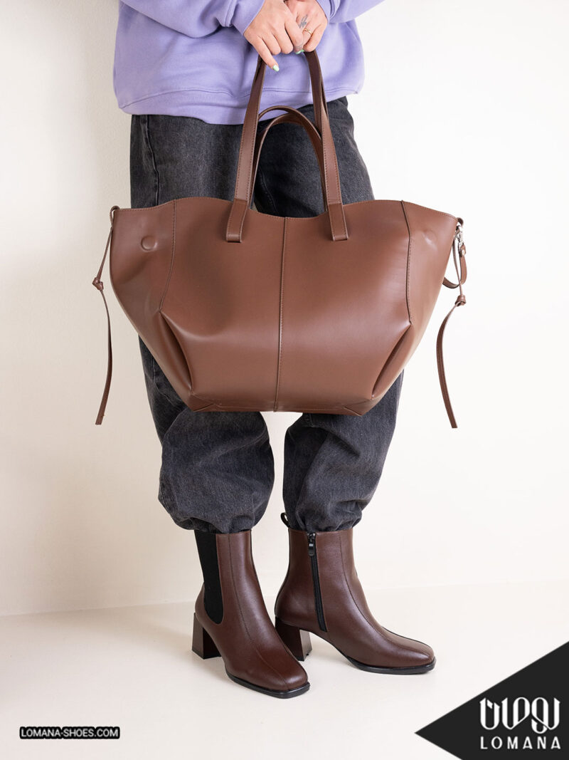 ست کیف لامیا و بوت پاشنه بغل کش آدنا لومانا - کد 2648