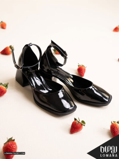 کفش پاشنه دور‌ مچی ورنی لومانا - کد 2691