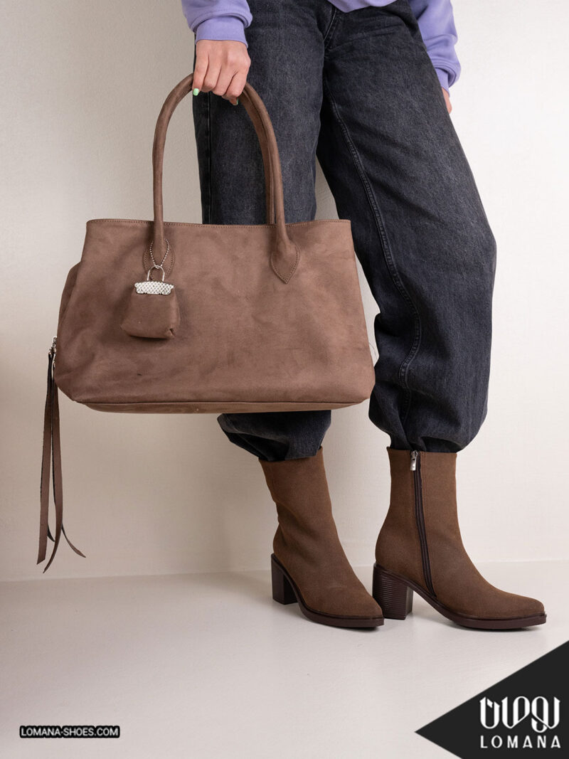 ست کیف اشبالت سامه و بوت وارداتی پاشنه زویا لومانا - کد 2654