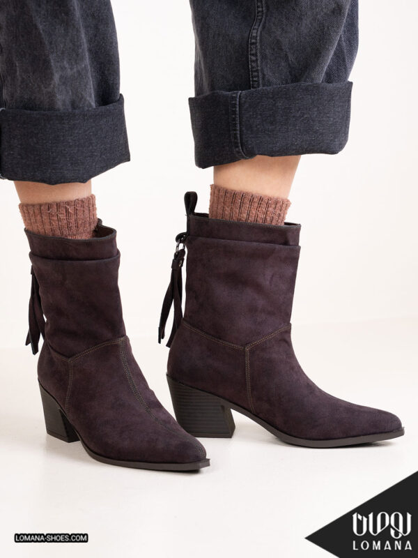 بوت پاشنه وارداتی تگزاسی پشت بندی لومانا - کد 2655