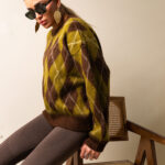 بافت چارخونه یقه گرد - کد 2767