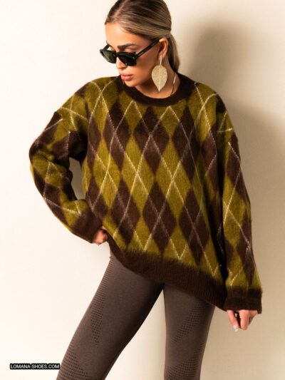 بافت چارخونه یقه گرد - کد 2767